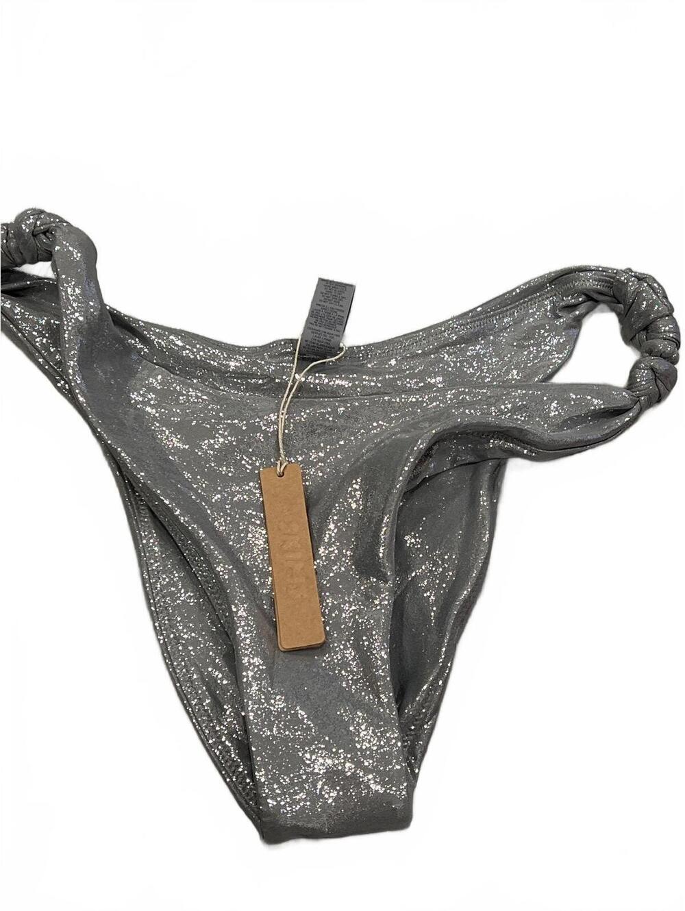 SKIMS Liquid Shine Swim Knotted Cheeky Tanga Bottom